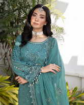3-PC Unstitched Embroidered Kimora Luxury Formals By Raeesa Premium | HS-38
